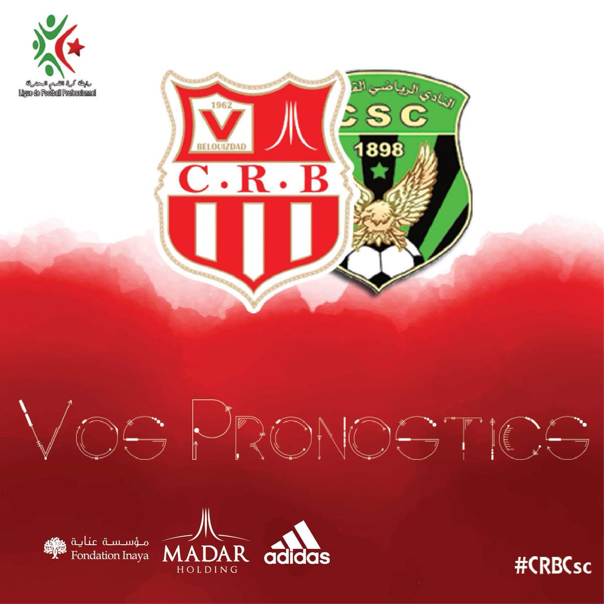Crbelouizdadoff's tweet photo. L'un des match les plus important de la saison, ou le faux pas est interdit, selon vous, quel est le résultat finale?

#savecrb #blVzd #allezchababzoudj #teambelouizdad #CRBCsc https://t.co/ODukTeYxM4