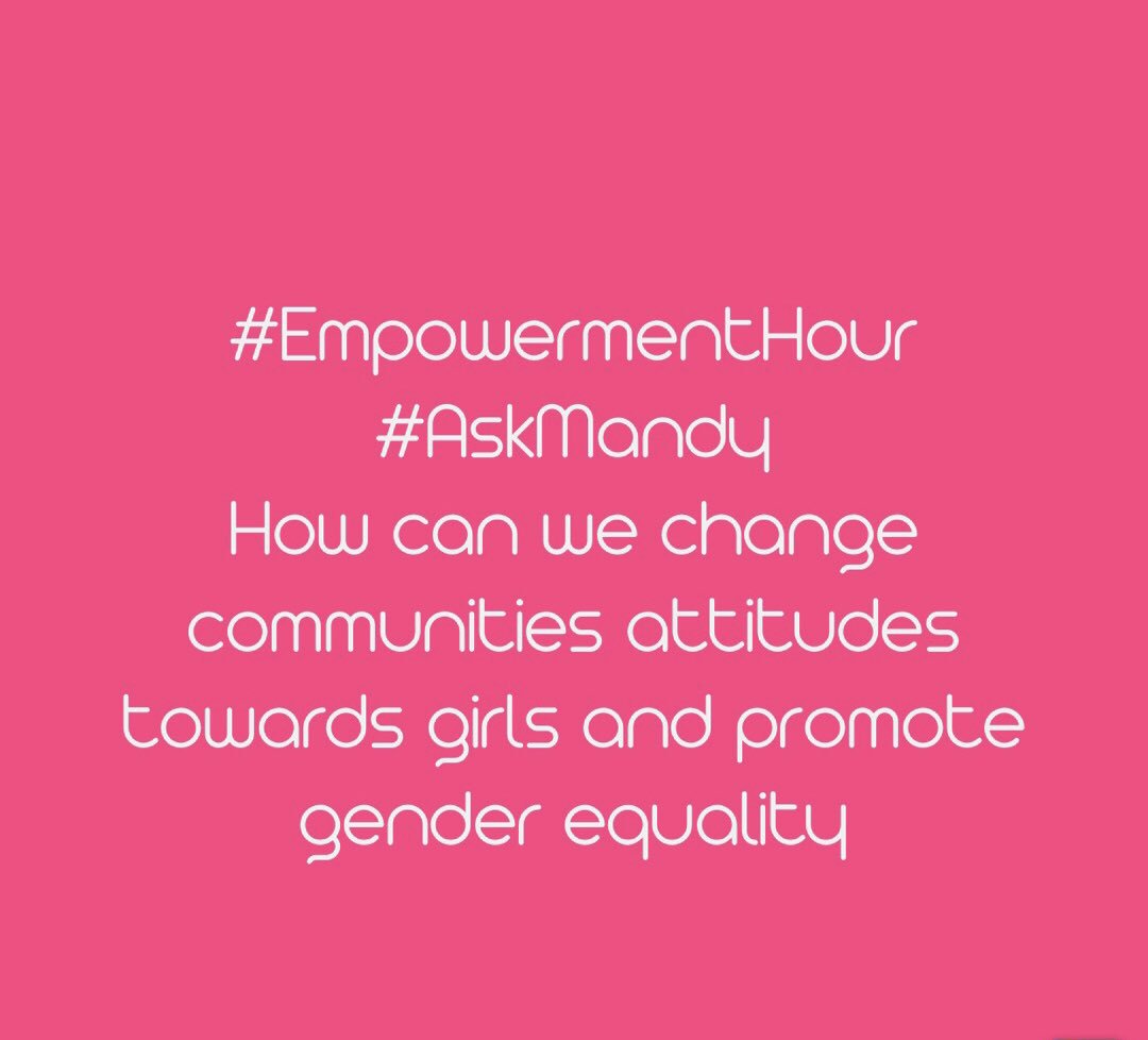 Mandy_Sanghera1's tweet image. #EmpowermentHour #AskMandy we need to educate the community &amp;amp; elders to recognise a girls worth , ending child Marriage , FGM etc is a step in the right direction. If we empower girls they will become role models for society to respect &amp;amp; cherish promote equality everywhere 🏠🏦🏬