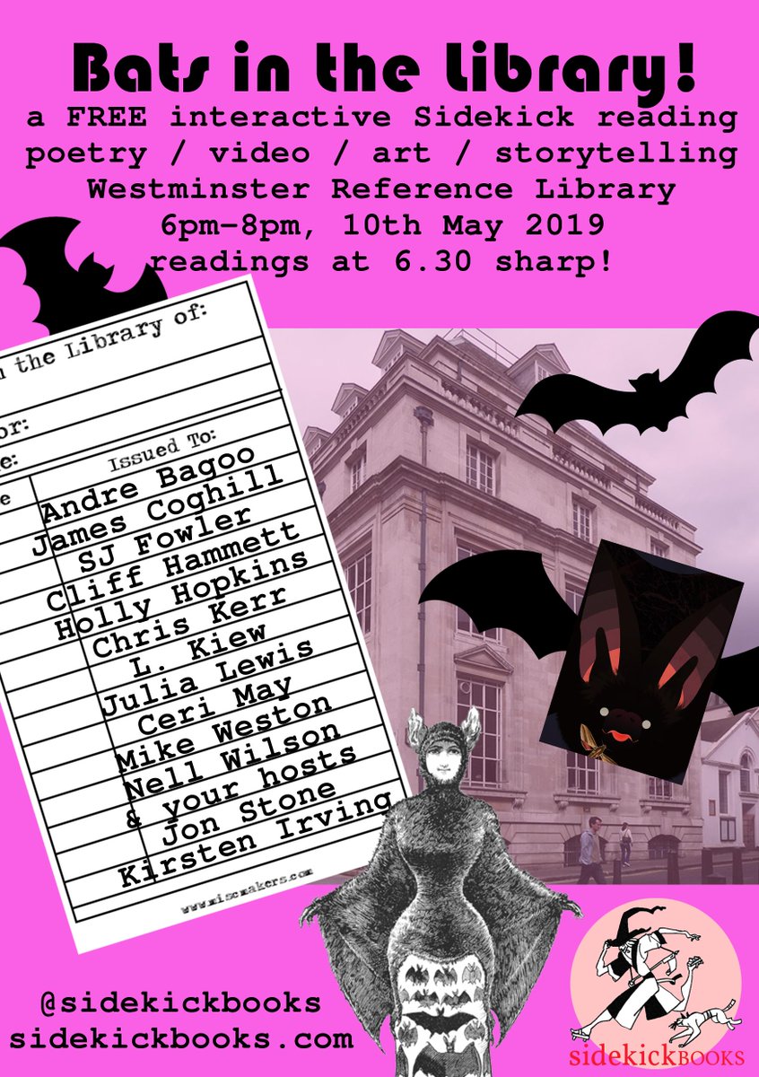 This Friday it's Bats in the Library with @WCCLibraries, an awesome interactive reading! Storytellings, feltograms, video art & poetry, plus an exhibition of bat art from the archives! Swoop down to Eventbrite to book your free spot: eventbrite.co.uk/e/bats-in-the-… #lovebats @_BCT_