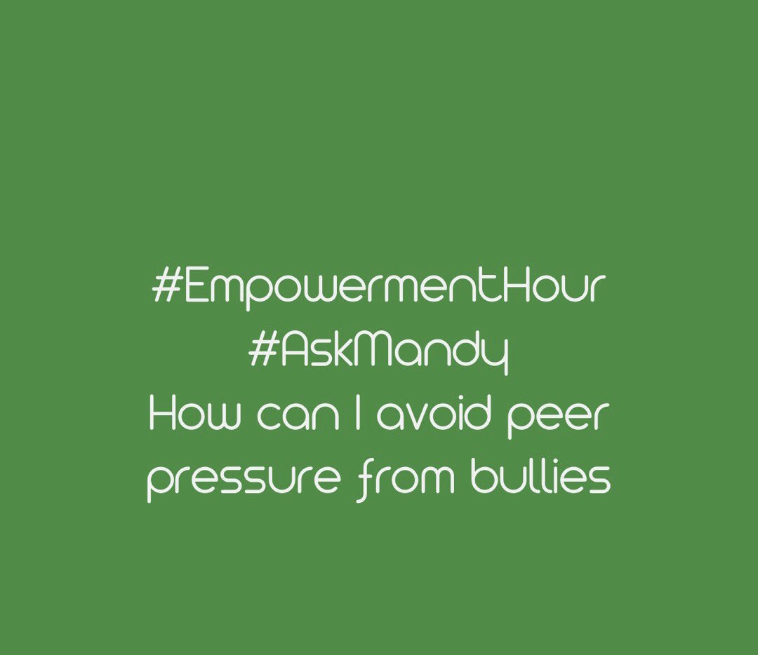 Mandy_Sanghera1's tweet image. #EmpowermentHour #AskMandy this can be difficult for young people I would suggest you focus on yourself . Ignore bullies . If they don’t get a response they will get bored . Remember they are the ones with the problems not you . They are the ones with the problems not you
