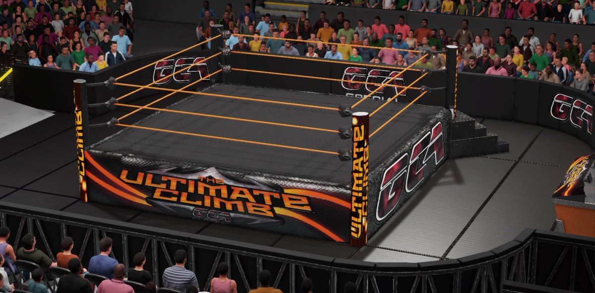 GCAWRESTLING2K's tweet photo. Ahead of our #GCAUltimateClimb PPV tonight, we thought we would let you all have a sneak preview of the arena! ๐
Catch The Ultimate Climb tonight at 11pm (GMT) / 7pm (ET)! (Other times may vary). ๐
#GCAWrestleVerse #WWE2K19 #GCAPPV #YouTube #CAWCommunity @GCAEmpress https://t.co/KUNcWMDpze