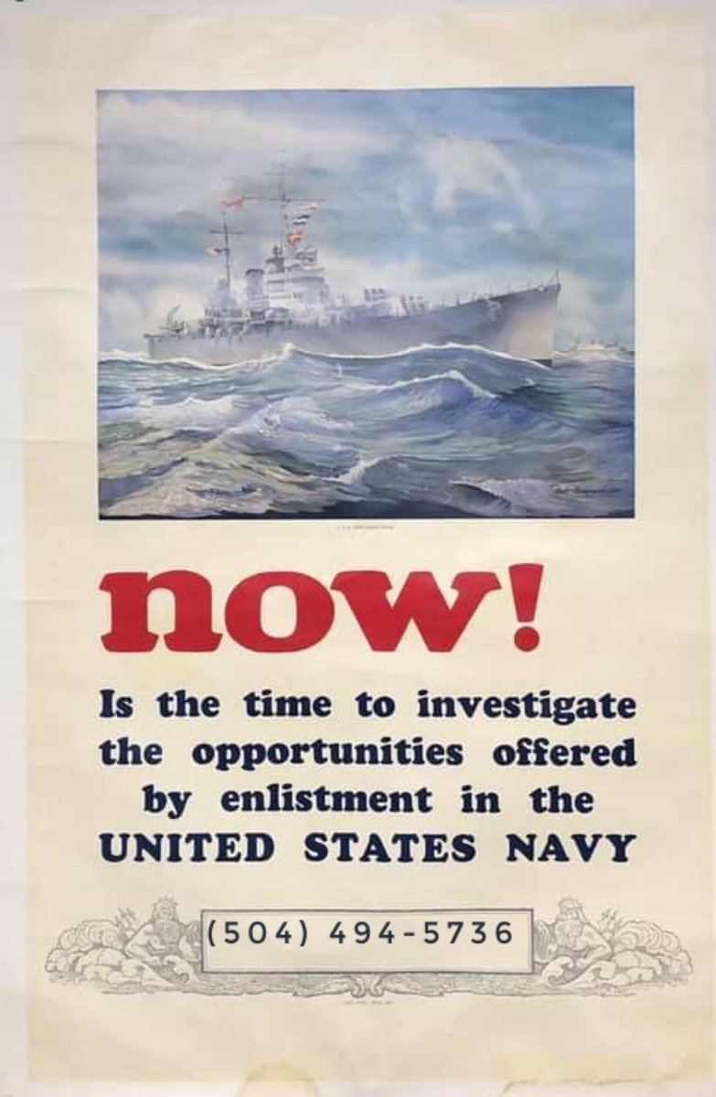 Found this old recruiting poster! Why don’t we make these anymore?

⚓️ #ForgedByTheSea #UnitedStatesNavy #Navy #WorldsGreatestNavy #USN
#photooftheday #navyforlife #americasnavy #travel #Slidell #navyaviation #mississippi #navyrecruiter #USNavy #nola