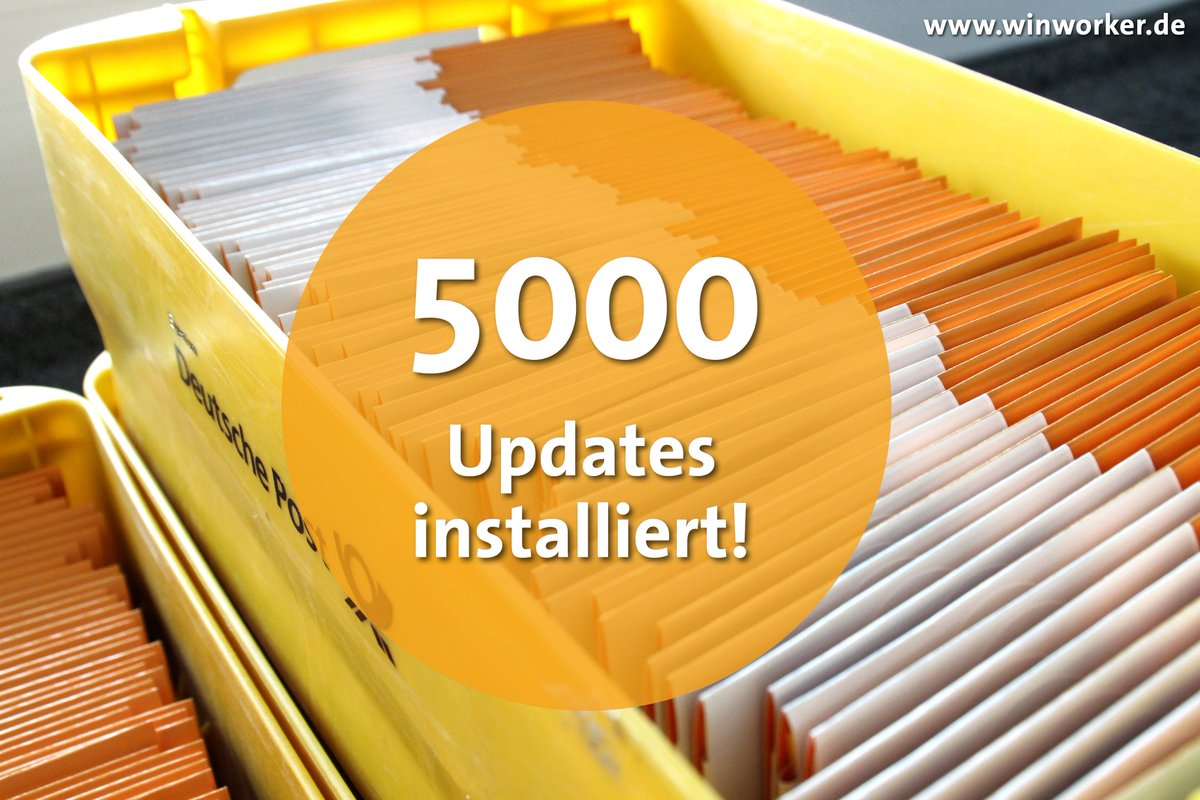 WinWorker's tweet photo. Zahlen zum WinWorker Update
Bereits 5000 Arbeitsplätze haben das neue WinWorker Update 2019.514 installiert. 👍
#WinWorker #Software #Digitalisierung #Aufmaß #Apps https://t.co/BbRR8H8guj