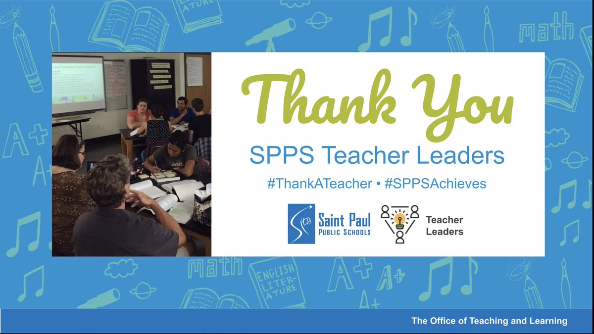 A big thank you to all of the teachers in SPPS. Thank you for all you do each day. Your leadership matters, thank you SPPS Teacher leaders for sharing your passion, strategies &amp; challenges. <a href="/SPPS_News/">Saint Paul Public Schools</a> #ThankATeacher