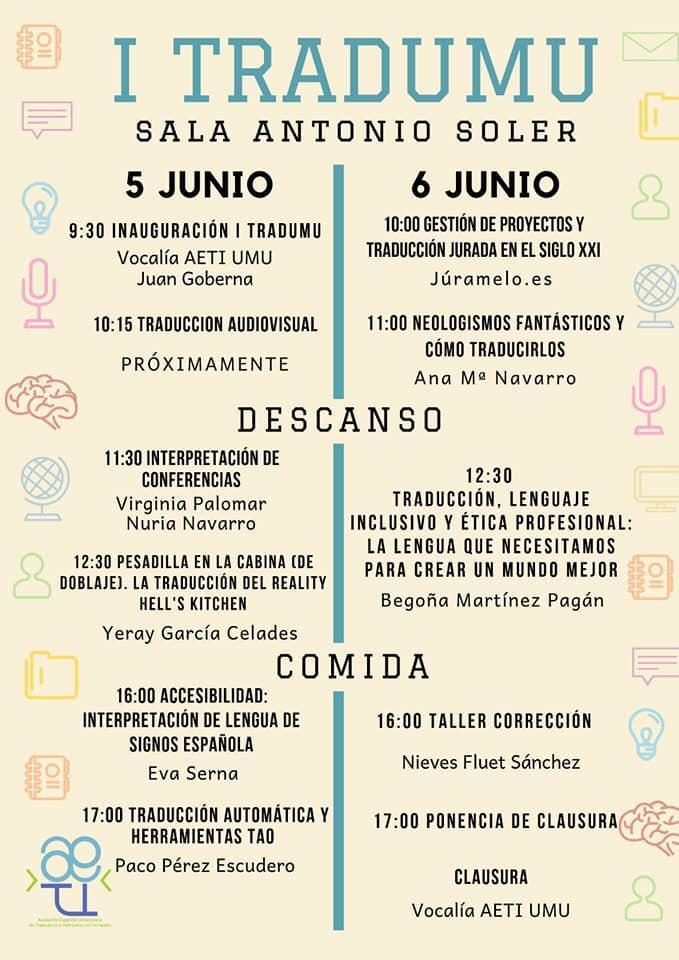 ¡Extra! ¡Extra! Ya está el cartel oficial de las jornadas #ITRADUMU que organiza <a href="/AETI_UMU/">Vocalía AETI - UMU</a>. ¡No os las perdáis! Toda la información aquí 👇