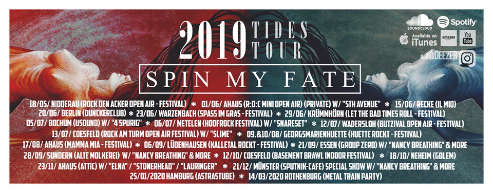 spinmyfate's tweet photo. Our Tourdates 2019! Save the dates. https://t.co/1OOfEL8H24