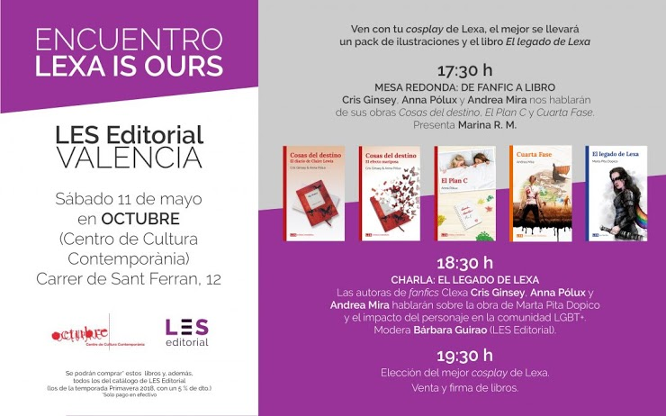 MissGinsey's tweet photo. ¡Este sábado es el encuentro #Lexaisours en Valencia!
Hablaremos de #Lexa, #Clexa, #CosasDelDestino, #CuartaFase, #ElPlanC y lloraremos.
Os recordamos que si rellenáis el siguiente cuestionario de asistencia nos ayudaréis a organizar mejor el evento: https://t.co/jCHNPIQDM0 https://t.co/KDfYqv6Qsw
