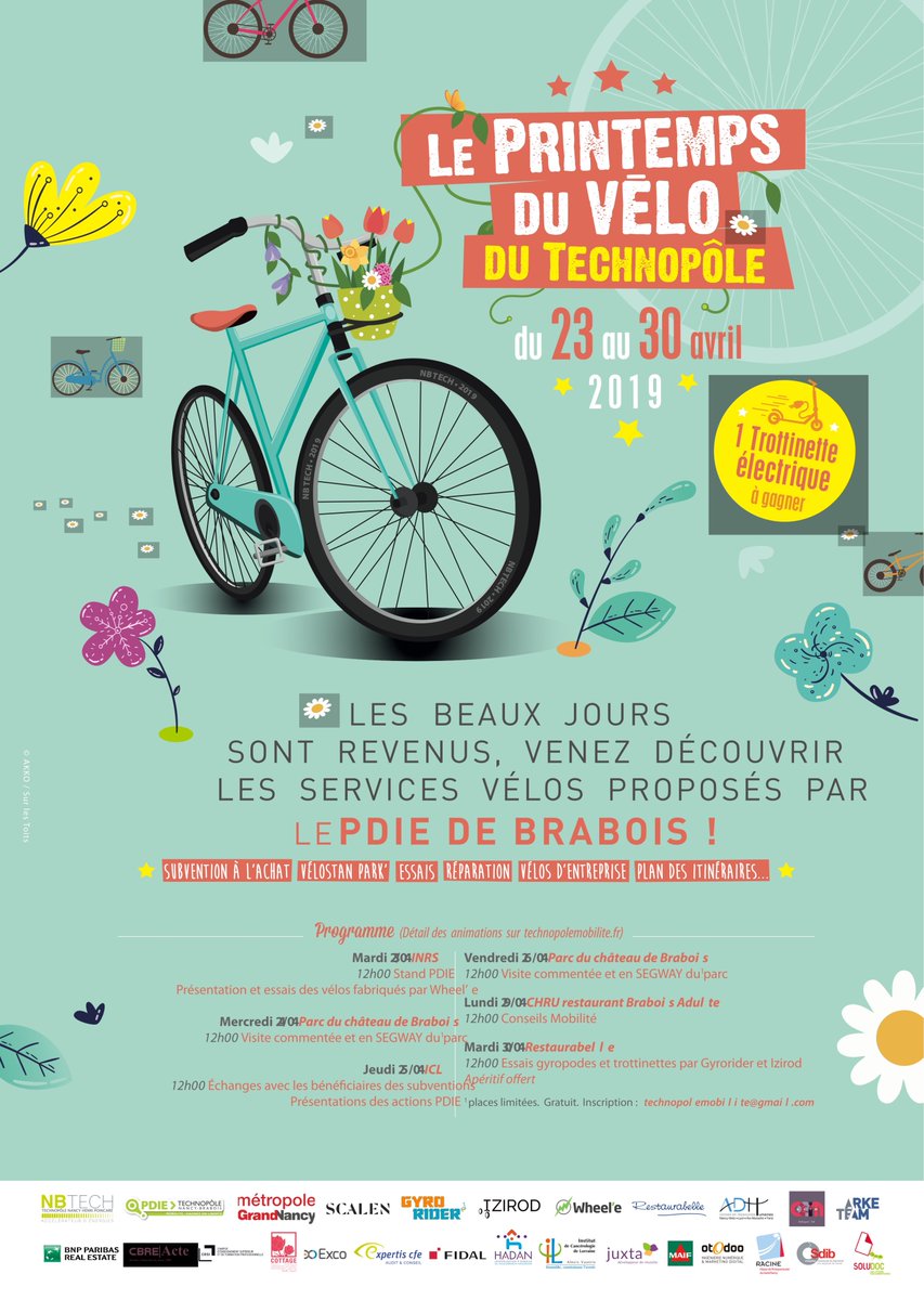 Le printemps du #vélo 2019 a rencontré un beau succès. Au programme : promotion des modes de déplacements doux. #mobilité #parcdactivités #zoneindustrielle #services #0DD #EDD #NANCY nb-tech.fr/retour-sur-le-…