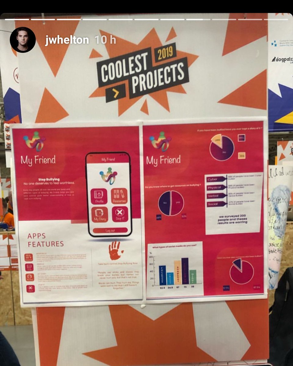 JamesO_Keeffe's tweet image. So proud of my lads n Coolest project's the went on stage to talk about their app My Friend,met founder of Coderdojo James Whelton,who shared there project on his Instagram #CoolestProjects #coderdojocit @scoileoinboys @coderdojoCIT