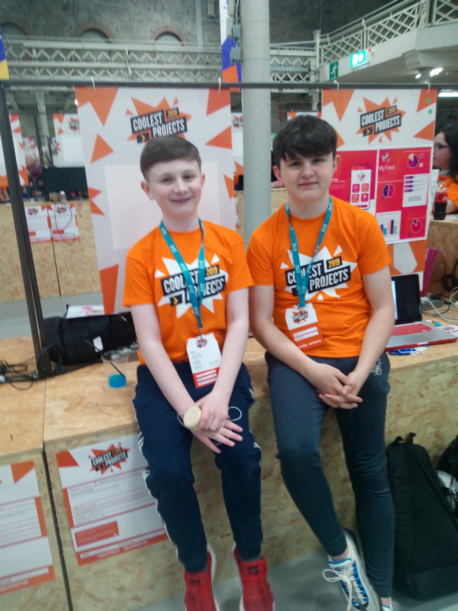 JamesO_Keeffe's tweet image. So proud of my lads n Coolest project's the went on stage to talk about their app My Friend,met founder of Coderdojo James Whelton,who shared there project on his Instagram #CoolestProjects #coderdojocit @scoileoinboys @coderdojoCIT