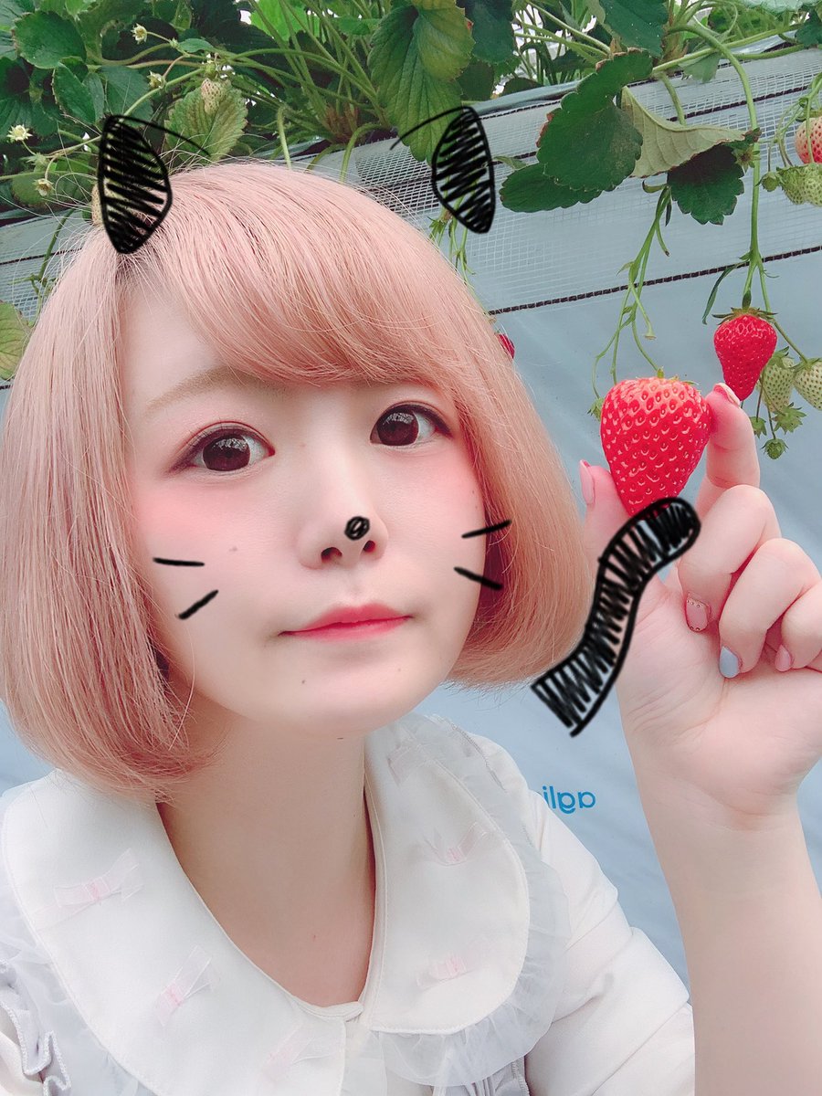 まつしといちご狩り🍓にきたよ〜☺️！ 私はイチゴを50個食べた！ 今日