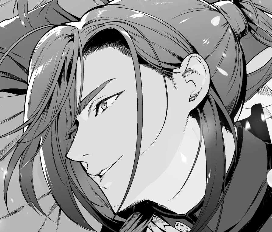 令和描き初めの🐍系推し、大蛇丸(天外魔境)とにっかり青江です。大蛇丸の近侍出現みたいなイメージで…薙刀と色味つながりだと巴の方が類似点多いけどここは意味深おにいさんコンビということで 
