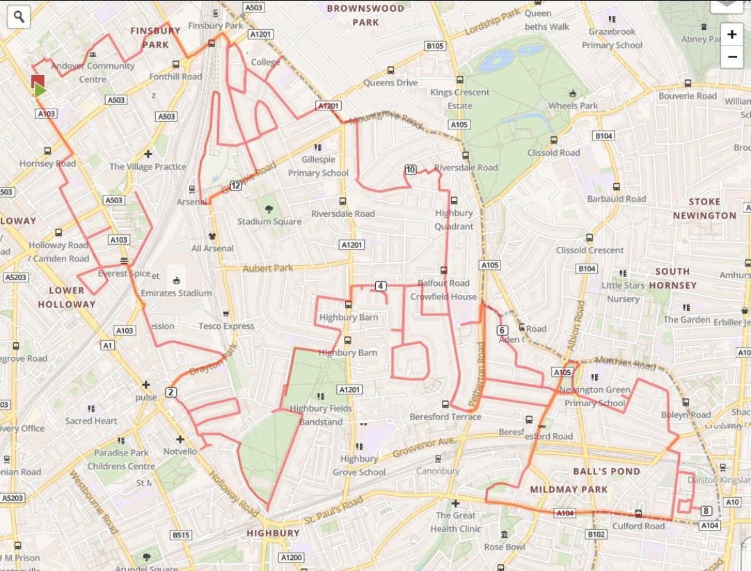 MPSHighburyEast's tweet photo. A good 14 Miles covered across Highbury East, @MPSHighburyWest & @MPSMildmay today doing joint cycle patrols ๐ดโโ๏ธ #mapmypc #onthebeat #cycle #highbury https://t.co/VQXtJEUKzj