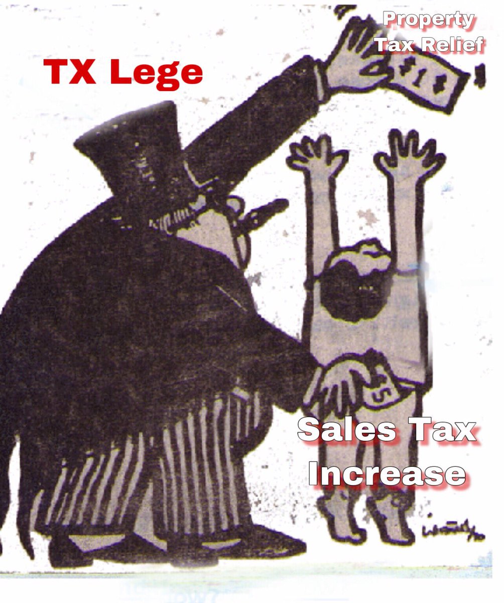 cjtackett's tweet photo. Why would Texas swap property tax for sales tax? Because average everyday Texans aren’t whispering in the ears of our legislators. It’s just the wealthiest individuals and biggest businesses looking to save millions on the backs of the rest of us.
#txlege https://t.co/5ow0hdVhfl