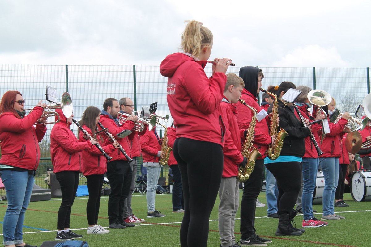 HertsShowband's tweet photo. After a superb Masquerade Ball last night, our members have been busy working hard this morning in preparation for the season ahead โจ #HertsShowBand #HSB #HSB2019 #SpringTraining #MarchingBand #MBAUK https://t.co/6nWI6sZW3c