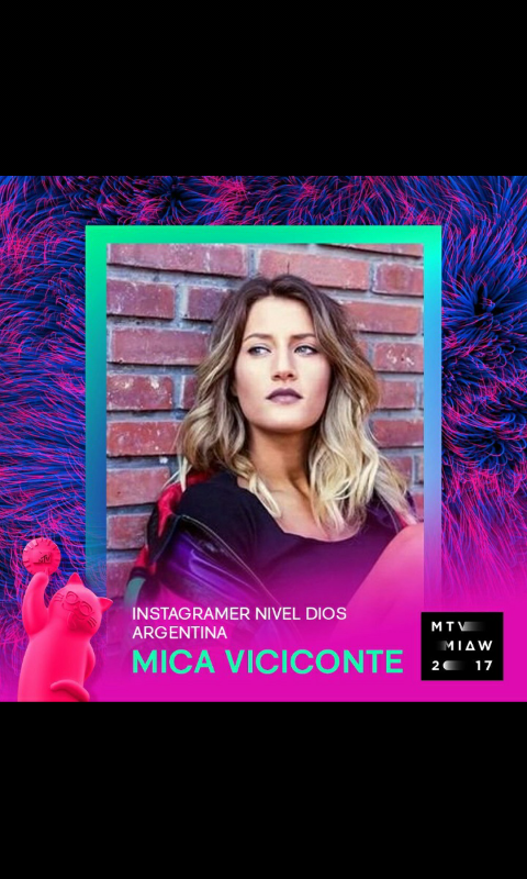 EsterAbz's tweet photo. @MTVLA @MicaViciconte 
#PremiosMTVMIAW https://t.co/prIhFEZybP