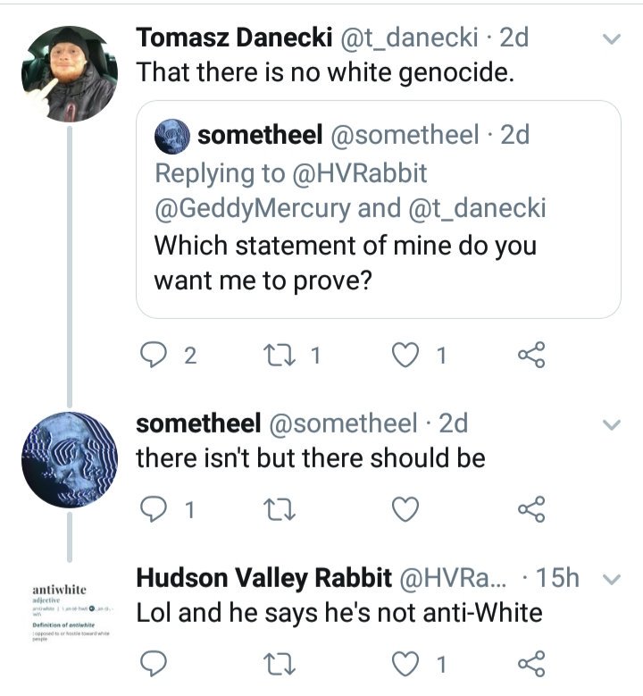 HVRabbit's tweet image. Admitting you're anti-White is the 1st step
