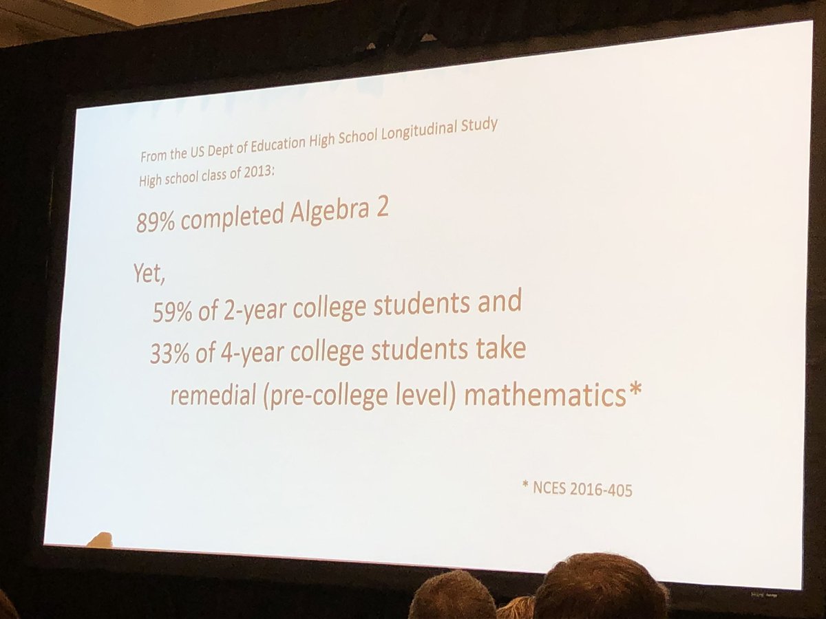 askdrstats's tweet photo. David Bressoud: transition from k12 to college is far from seamless #CBMSMathAlign @utdanacenter https://t.co/H9wQH76cO5