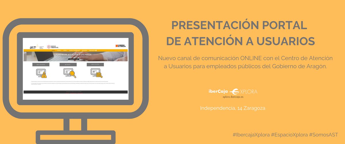 📆Mañana sesión de trabajo 💼 de presentación del Portal de Atención a Usuarios del <a href="/GobAragon/">Gobierno de Aragón</a> en el #EspacioXplora #UX #SomosAST #IbercajaXplora