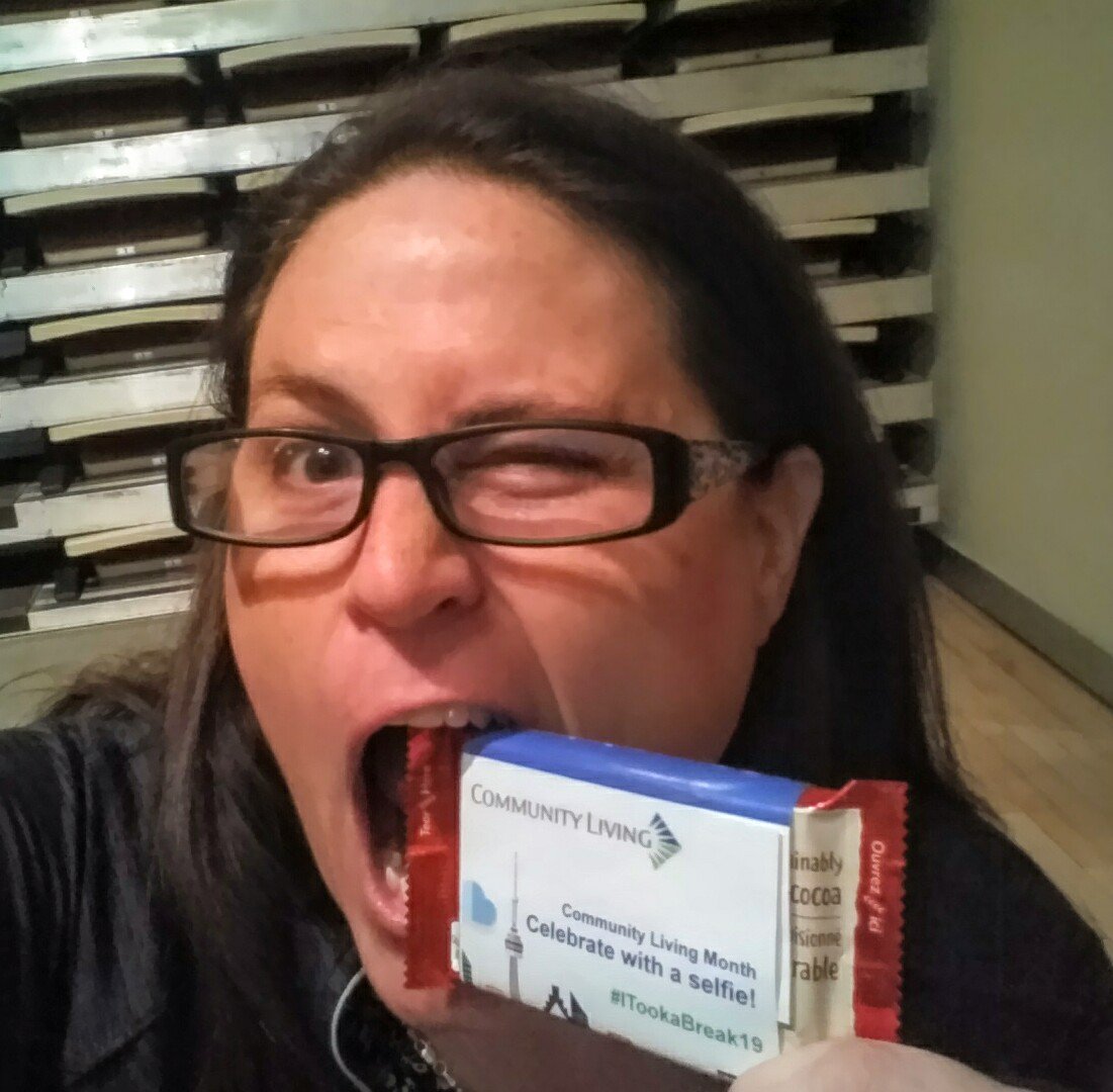 Mmm who doesn't love a kitkat? Always happy to add my support to @cltoronto and all #communityliving organizations out there! #itookabreak19