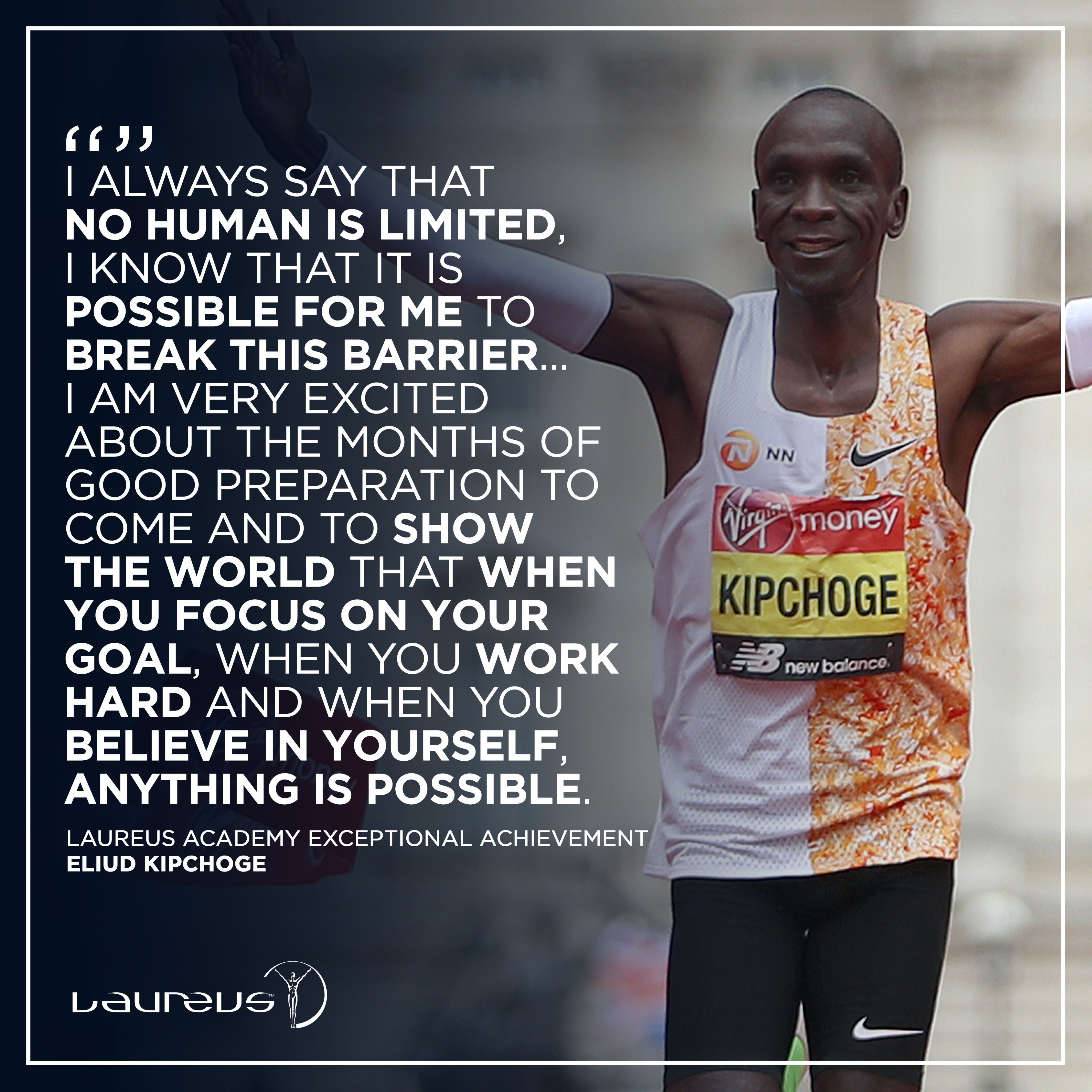 No Human Is Limited - Eliud Kipchoge T-Shirt No Human Is Limited - Eliud Kipchoge T-Shirt
