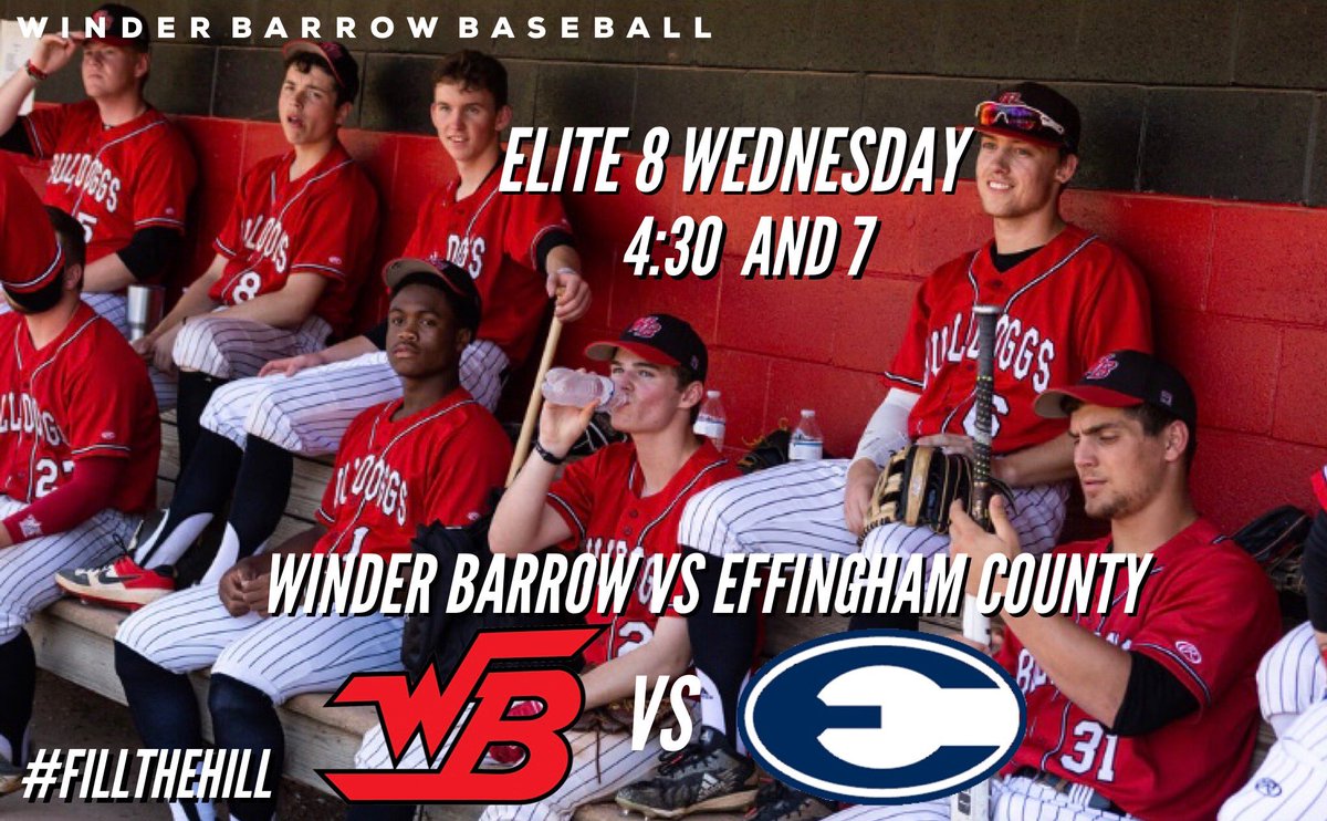 WBdiamonddoggs's tweet photo. Come out Wednesday to Winder Baseball Complex and cheer these boys on to victory. Elite 8.  Go Doggs! https://t.co/pyeRO1AacY