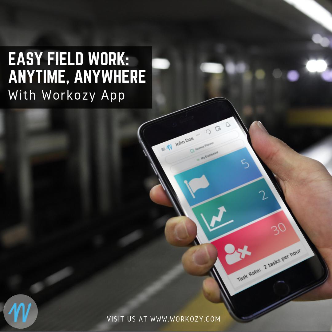 workozy's tweet photo. #Fieldwork is easier than ever now with #Workozy. Just 3 simple steps:
1. We get you a unique #app for your business.
2. Use the app to execute #tasks.
3. Monitor productivity with our dashboard & reports feature.
Drop a comment below to know more. https://t.co/wppErj83xi