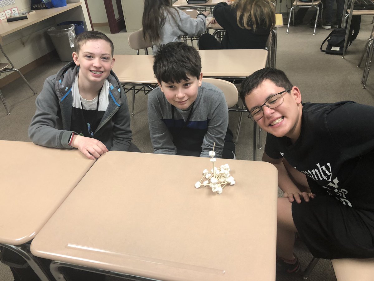 Working together during Advisory to build the tallest marshmallow structure.
#Marlowe158
#team158