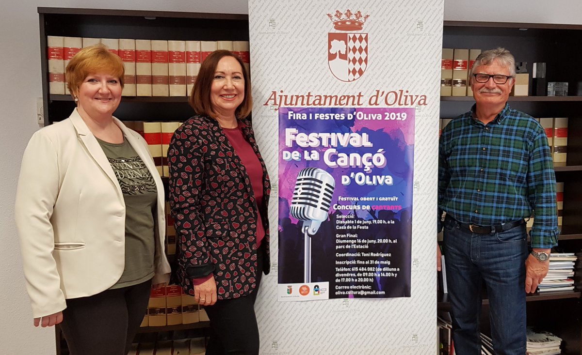 GentdOliva's tweet photo. La concejalía de #Fiestas del @AjuntamentOliva presenta el #FestivaldelaCançó de la #FiraiFestes2019. El período de inscripción finaliza el 31 de mayo. La gran final tendrá lugar el domingo de la feria, el 16 de junio. https://t.co/i6sdPRoTmu https://t.co/mg0QHkaRDK
