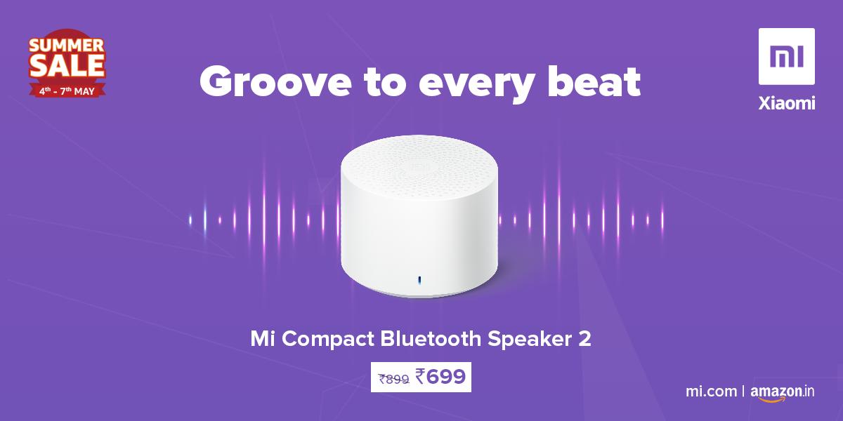 XiaomiIndia's tweet image. Great sound does come in a small package. Get the #MiCompactBluetoothSpeaker2 today at a discount from mi.com or @amazonIN. Limited period offer.