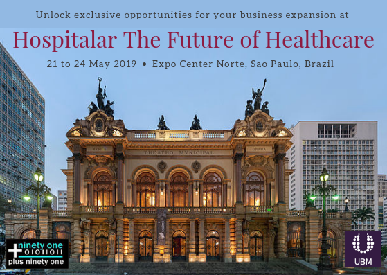 plus91's tweet photo. Have you registered for the #Hospitalar The Future of Healthcare taking place at Expo Center Norte, #SaoPaulo from 21st to 24th May 2019? @ubm https://t.co/3zglII1L0J