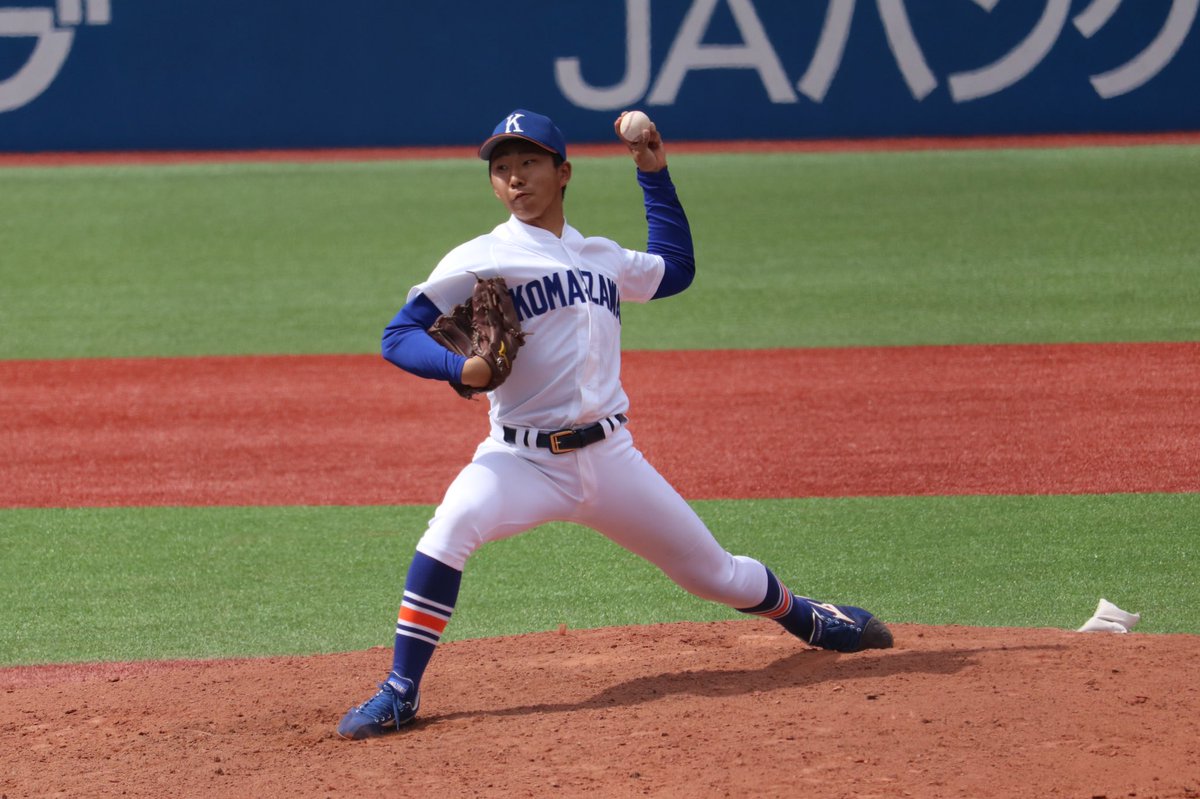 ho73_189's tweet photo. 東都1部 春季リーグ
駒澤
新村太郎選手(①日大藤沢)

進路知ったとき日藤のエース日大来ないんか😂ってなったけど、駒澤で1年生から投げてるのすごい。頑張ってほしい\( ˆoˆ )/✨ https://t.co/0eDkoHWP9I