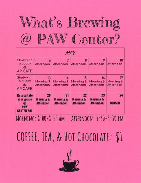 PflugervilleHS's tweet photo. What's brewing at the PAW Center?
Student-led tutoring for all core subjects at all levels: https://t.co/pPgb9DFZpt