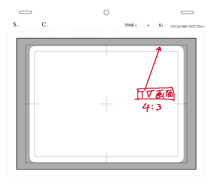 ねこまたや 作画フレームのお話しでもしましょうかね すでにみたことない人も多いかもしれませんけど コレ２０年くらい前までは一般に使われていたフィルム制作用のアニメのレイアウト用紙です