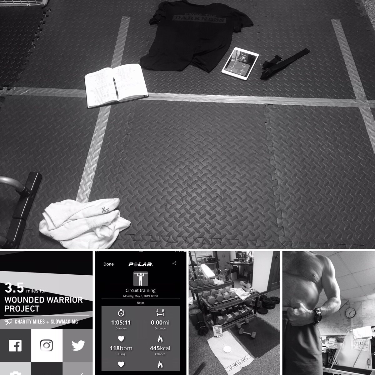 david413's tweet photo. #ArmDay and treadmill miles.  Hello Monday. #GetAfterIt #DisciplineEqualsFreedom #SamuriGang #0445club https://t.co/6oIDt0qCoq