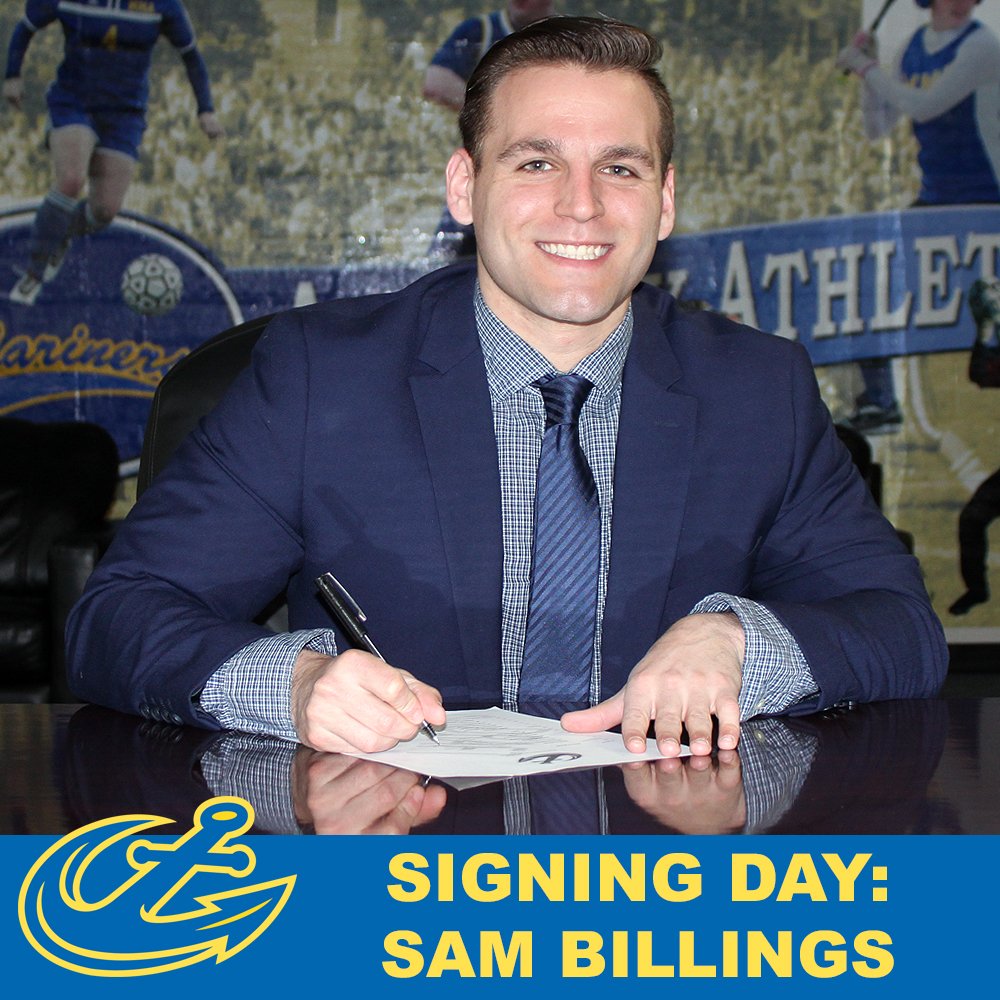 MarinersSports's tweet photo. Today's #MMASigningDay features @MMA_Football's Sam Billings. #RespectTheAnchor #WeAreMariners #MarinersForever βοΈπ | https://t.co/aj3uA5wP1v https://t.co/pvjet8iKYM