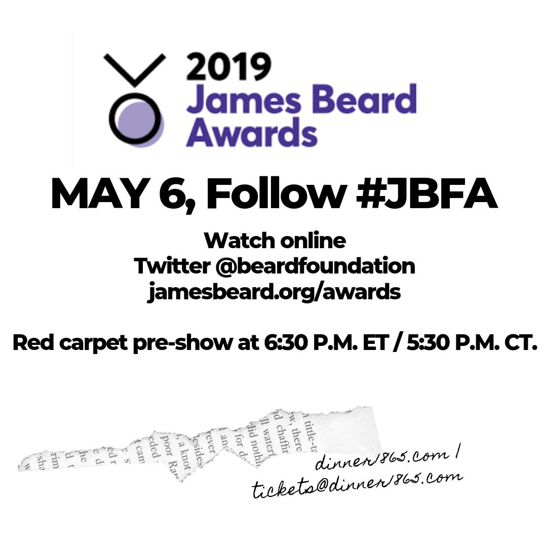 1865Experience's tweet photo. Tonight is a big night for culinary professionals. The @beardfoundation #jbfa take place in #Chicago  
You can watch the awards ceremony online by following the foundation on Twitter or from the foundation's website. 

#jamesbeard #culinaryexcellence #beardawards #chefs https://t.co/oXIe55qxmx