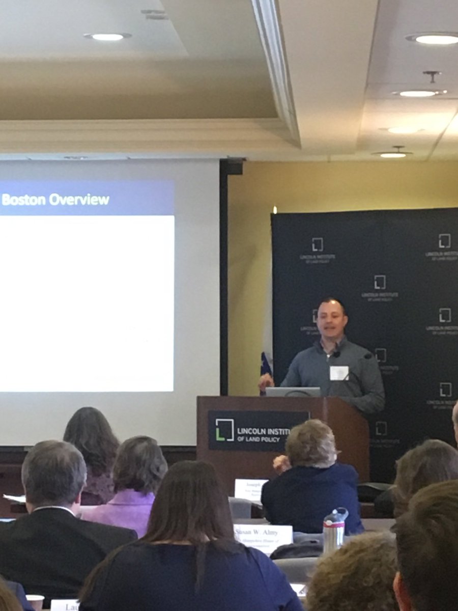 landpolicy's tweet photo. Matthew Englander, former Director of Tax Policy and Communication, City of Boston, presents on “PILOTs (Payments in Lieu of Taxes): Managing the Relationship with Nonprofits”- Right now, almost 50% or Boston city proper has property tax exempt land #EconPerspectives https://t.co/vzI81Jd3Ew