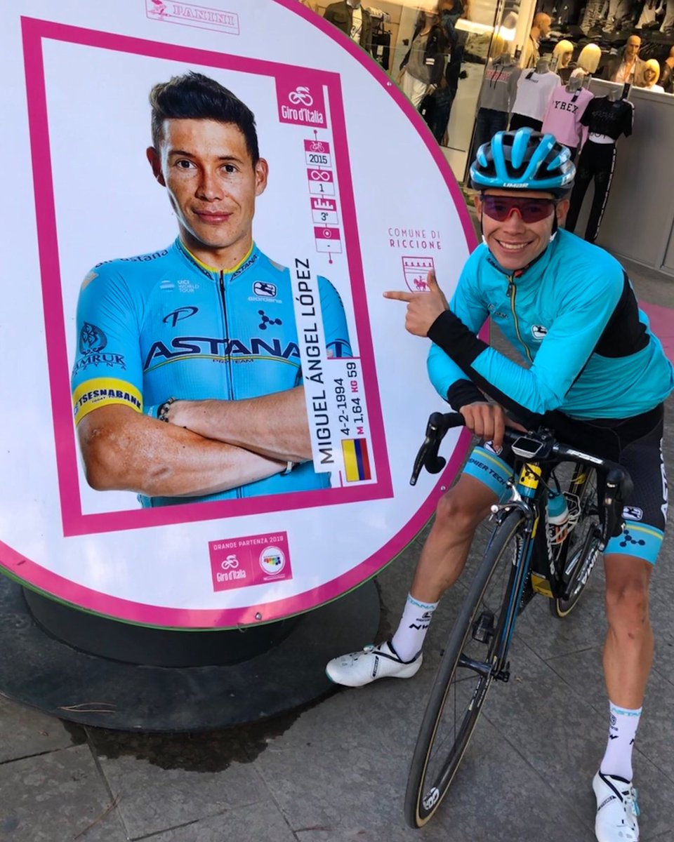 Miguel Angel Lopez Moreno on Twitter: "Falta para empezar el @giroditalia y dando una vueltita miren a man que me encontré @ROKACycling @AstanaTeam @figurinepanini https://t.co/Hv81tDVFJL" Twitter