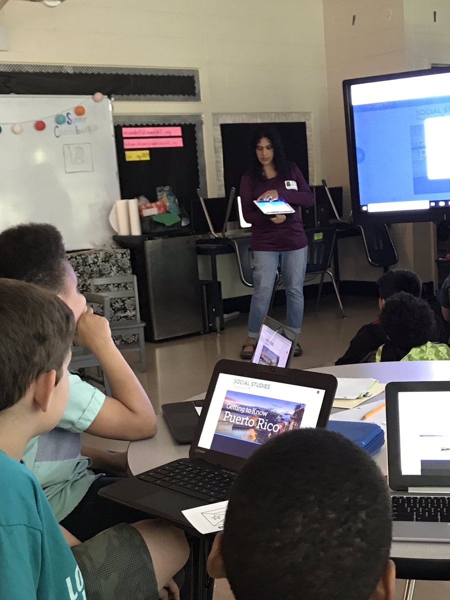 mm_sandrell's tweet photo. So special to have parents and Ss share their heritage! The Ss loved the Puerto Rican treats! Thank you @nearpod for the awesome interactive lesson too! Rocking our travel day @mcdowell_elem @3rdGrdLemonade https://t.co/tylovpkAwG