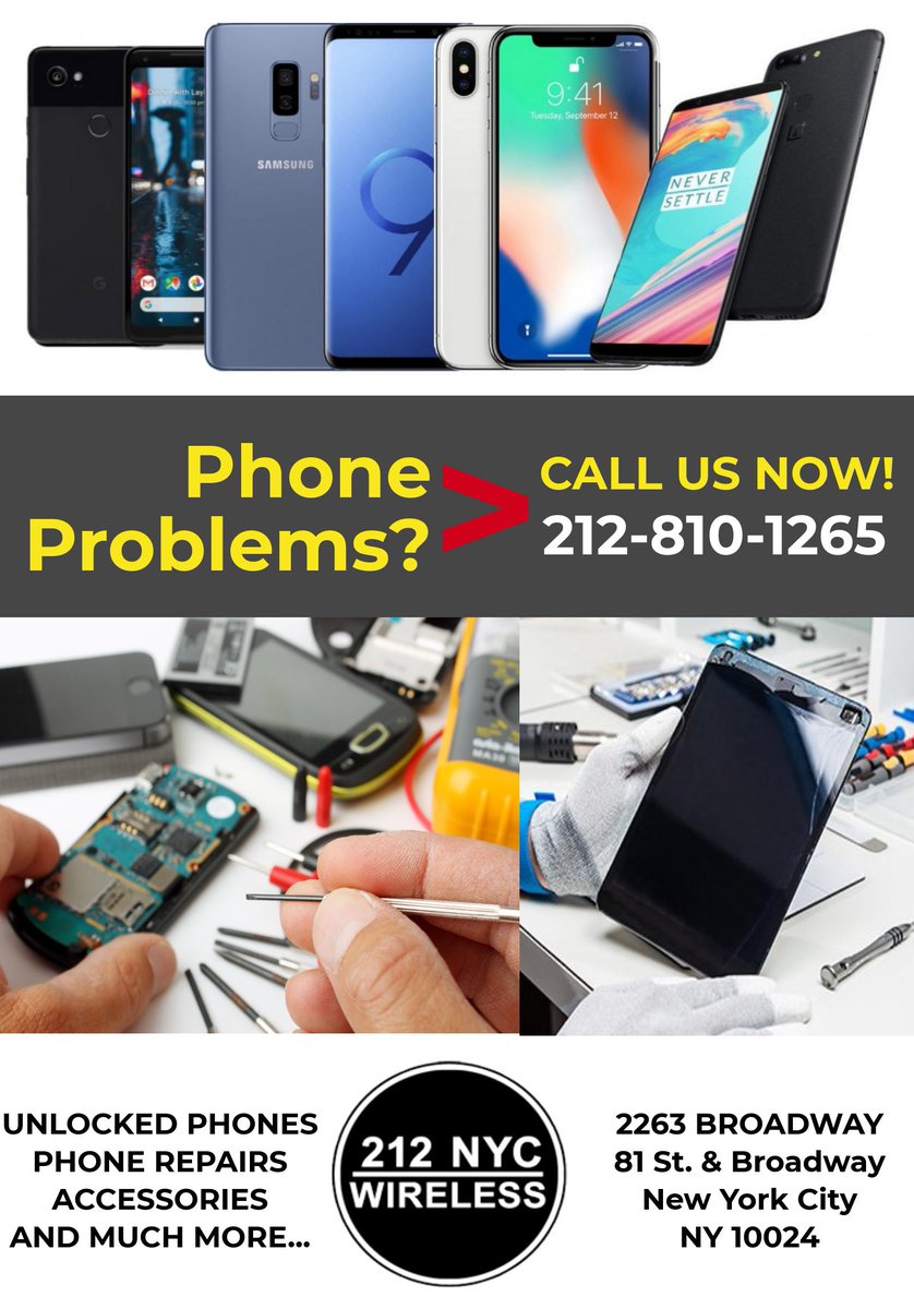 212nycwireless's tweet photo. 212 NYC WIRELESS Your One Stop for All Your Cell Phone Repairs #cellphonerepairnyc #phonerepairnyc #iphonescreenrepairnyc #ipadrepairnyc #fixyouriphone #phonerepairnearme #manhattanphonerepair #boostamerica #cheapphonerepair #samsungrepairnyc https://t.co/bWIpr98CiE
