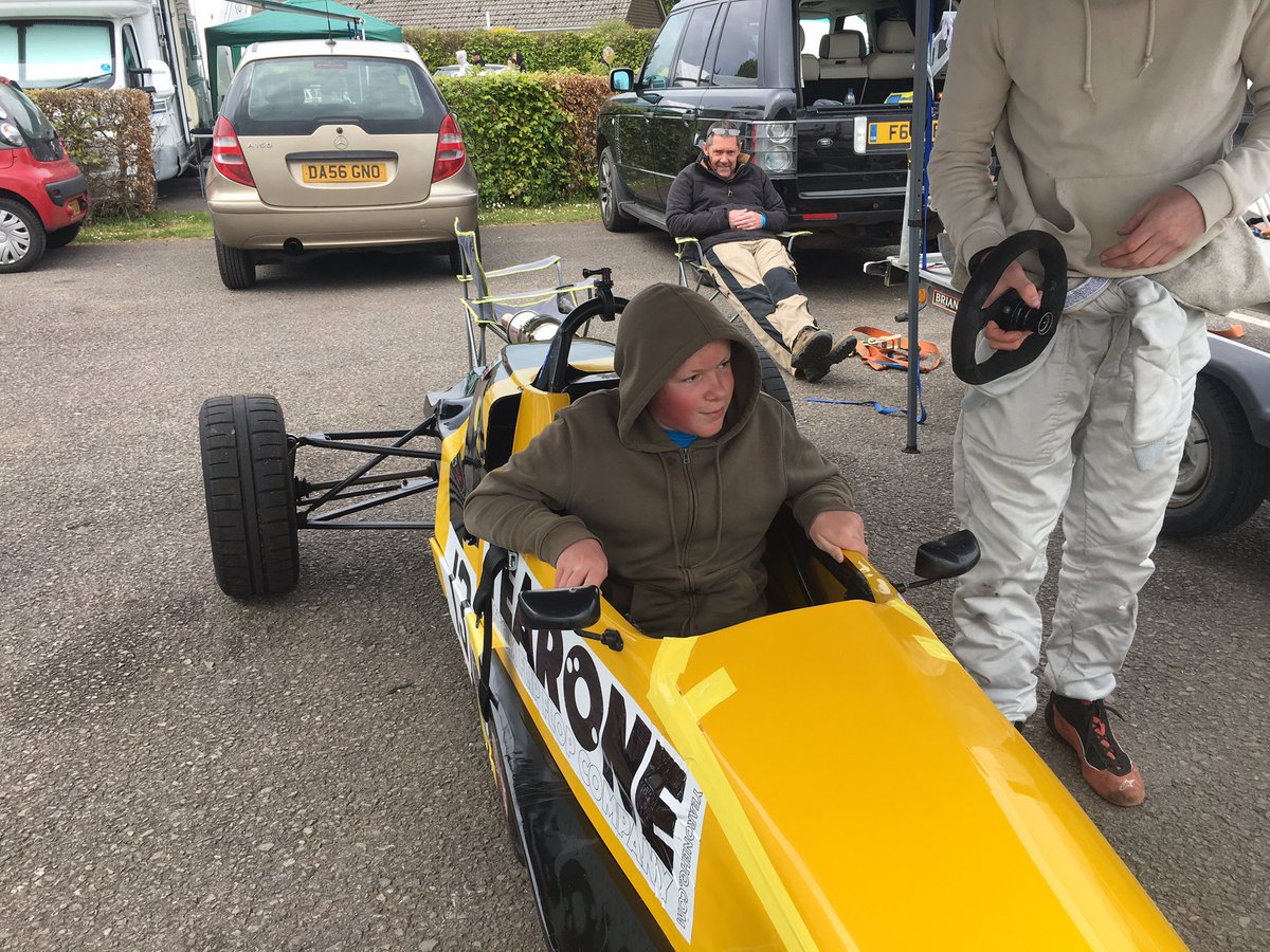 TasteTradersUK's tweet photo. Thanks Alex Rivett for letting us try your racing car for size! @CastleCombeUK https://t.co/5K3jecpSgx