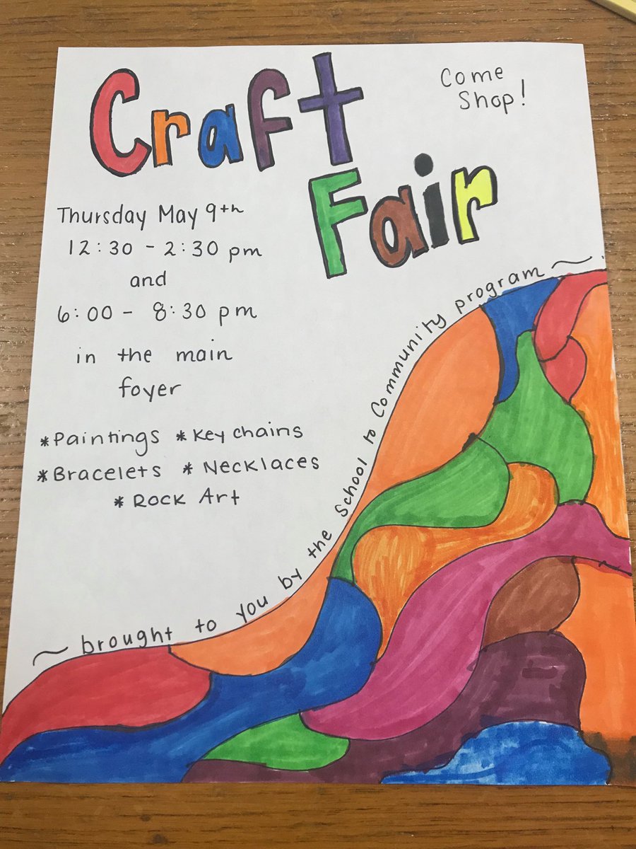 Our students have been working hard making items to sell at our craft fair! Hope to see you to you there!
