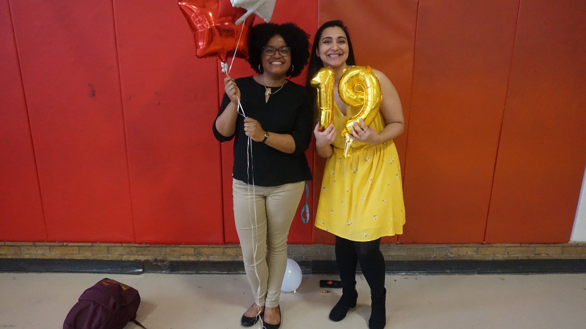 BrownCAC's tweet photo. College Advising Corps at @BrownUniversity and Tolman High School honored seniors with a scavenger hunt for raffle prizes. The College Adviser, Liz Ramon, and the Guidance Department hosted a spectacular event. #DecisionDay #CollegeSigningDay #BetterMakeRoom @AdvisingCorps https://t.co/c0DOAOYPqP
