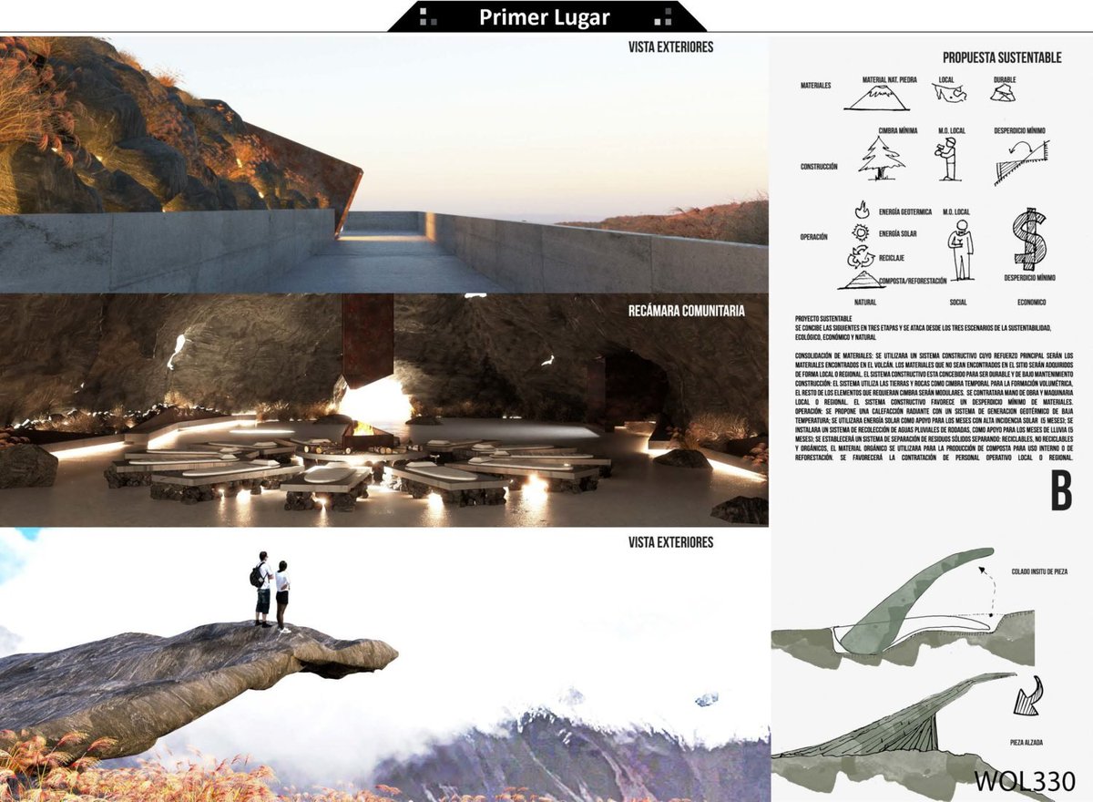 cavg_dgo's tweet photo. Arquitectos de #Durango (entre ellos miembros del @cavg_dgo) ganan 1er Lugar en el CONCURSO ALPINE HOSTEL 2019 Concurso Internacional de Ideas para incentivar la preservación de los recursos naturales, esta ocasión con un proyecto en el Nevado de Toluca. https://t.co/jFAPYdffQ3 https://t.co/0qqu0smjVV