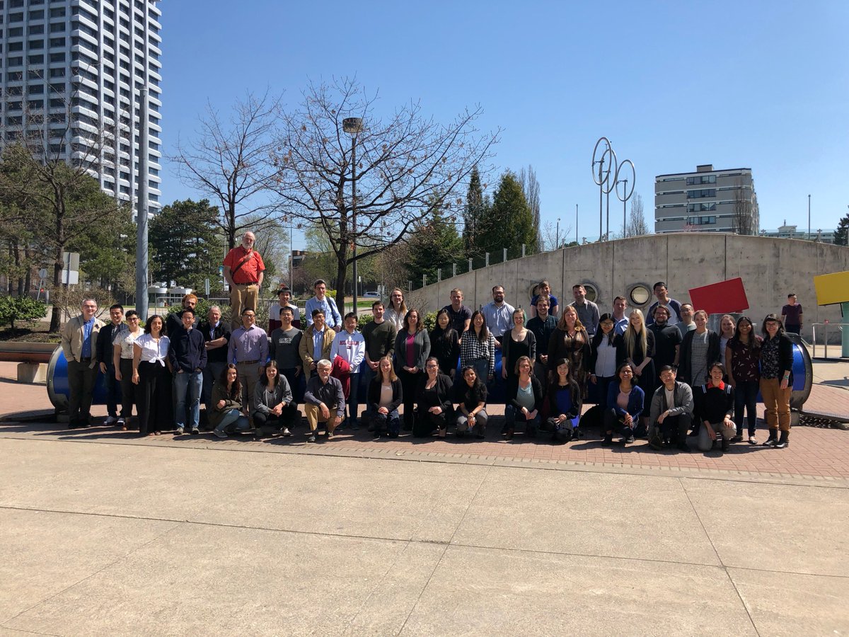 EnviroChemUofT's tweet photo. While we take a short break from talks, here is our environmental chemistry group photo from #ECCXIX! What a great group of people! @chemuoft https://t.co/poKvXdgJTP