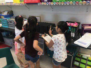 Inspired_Bailey's tweet image. Going on a 3- D shape hunt @Lincoln_RCS @KarenKhester (Wish you could hear the discussion btwn students deciding what shape school items are!) #TalkingAboutMath #MakeMathFun @RCS_NC