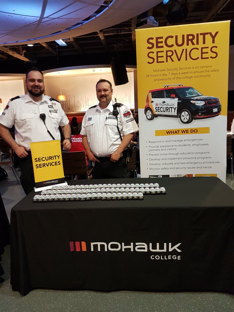Mohawk_Security's tweet photo. Mohawk Security welcomes all of our new students to @MohawkCollege! Join us today in the Arnie for the Spring/Summer Orientation from 10:15am to 11:15am #DayOneFun https://t.co/vUZsOwFsLR