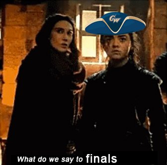 edited screenshot from game of thrones with melisandre saying what do we say to finals