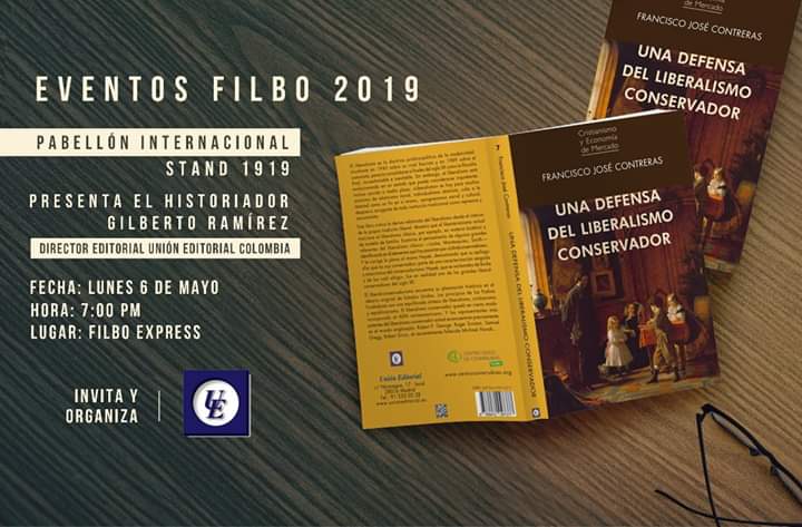 UEColombia's tweet photo. Y cerramos la #FiLBo2019 con nuestro último evento sobre el libro "Una defensa del liberalismo conservador". Bienvenidos! https://t.co/TaZa4iU92O